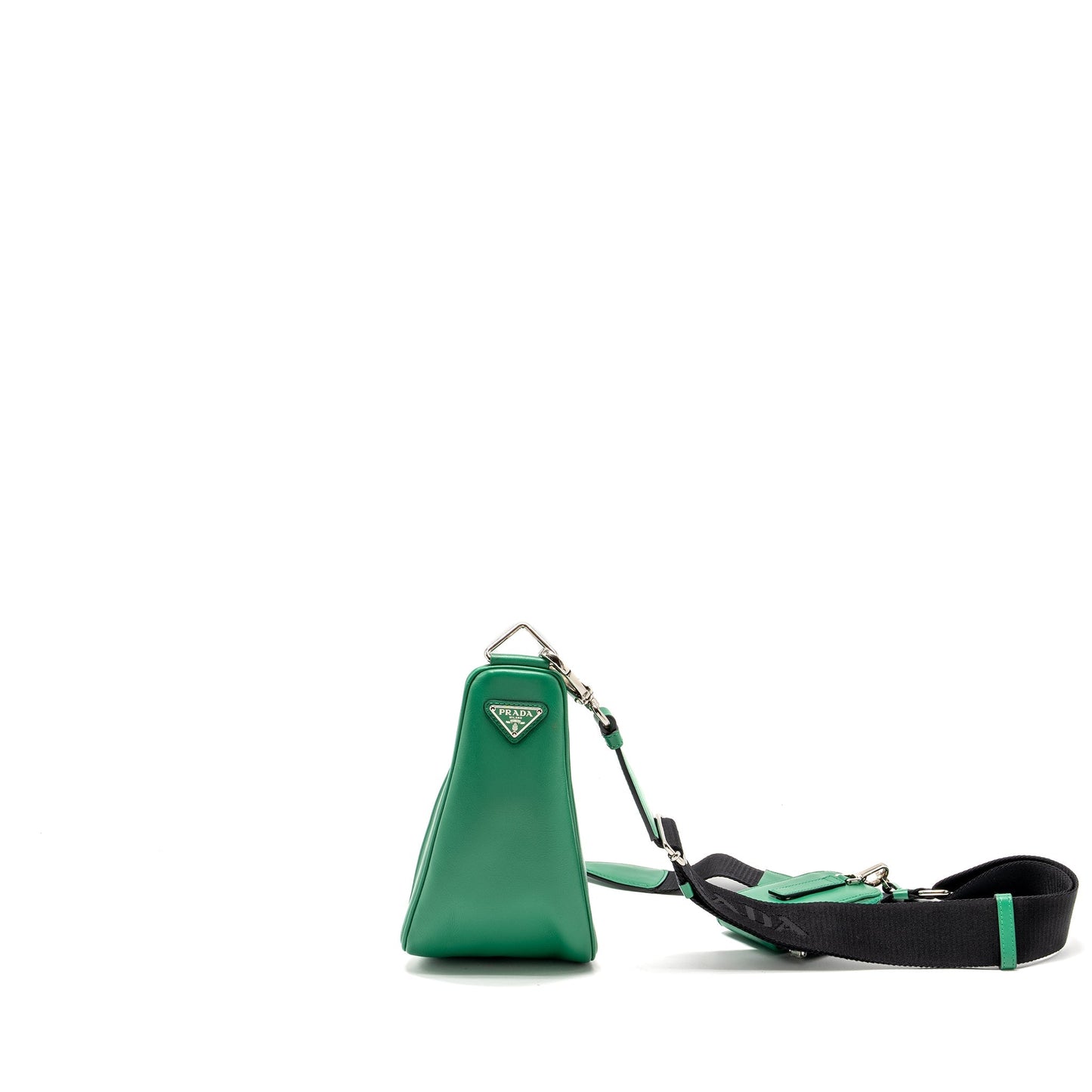 Prada Triangle Mini Purse Leather Green