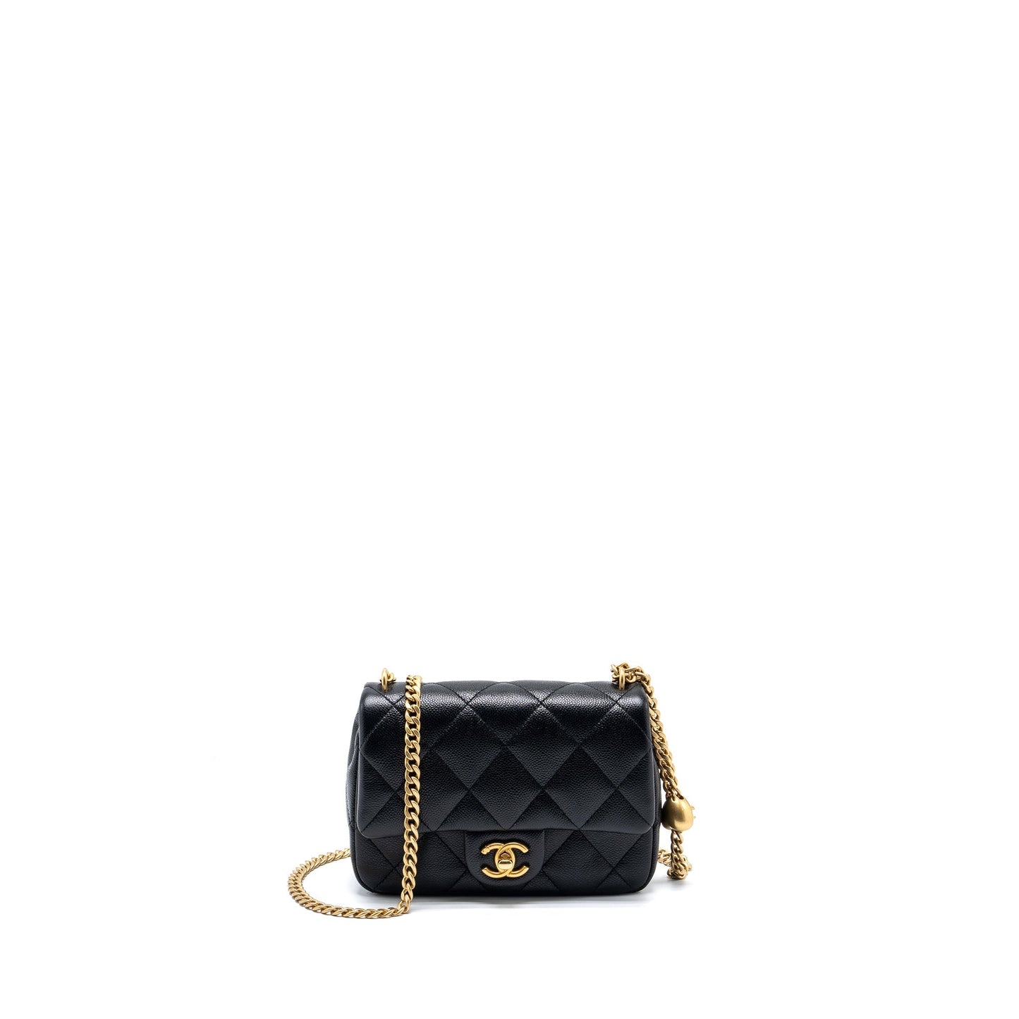 Chanel 23p Coco Love Flap Bag Caviar Black  (microchip)