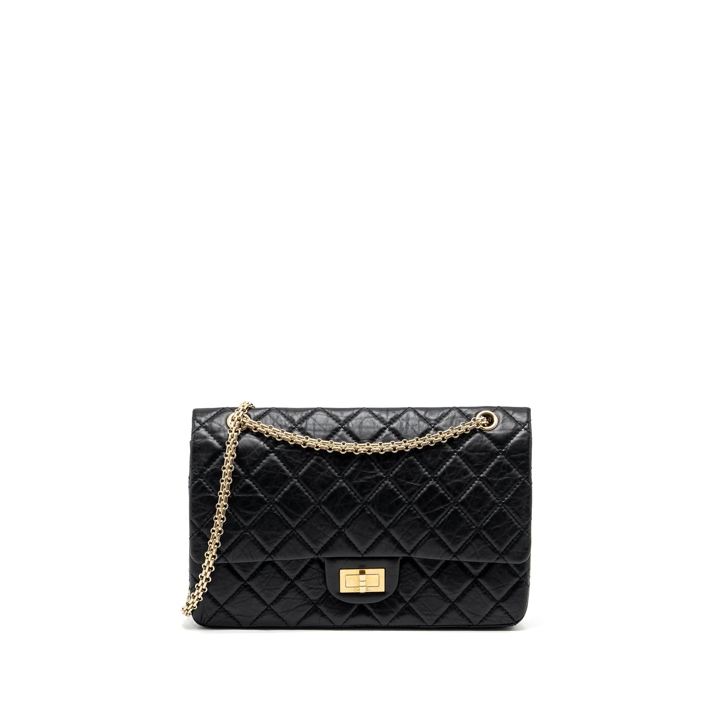 Chanel Large 2.55 Reissue Double Flap Bag Aged Calfskin Black