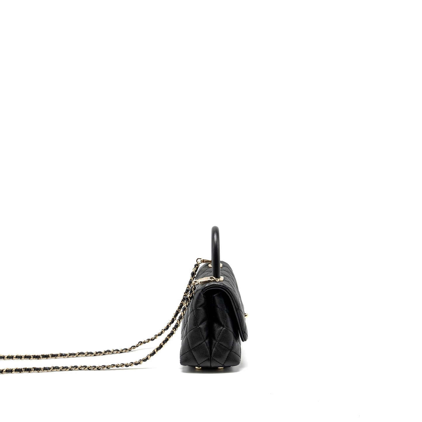 Chanel mini coco handle Caviar black L
