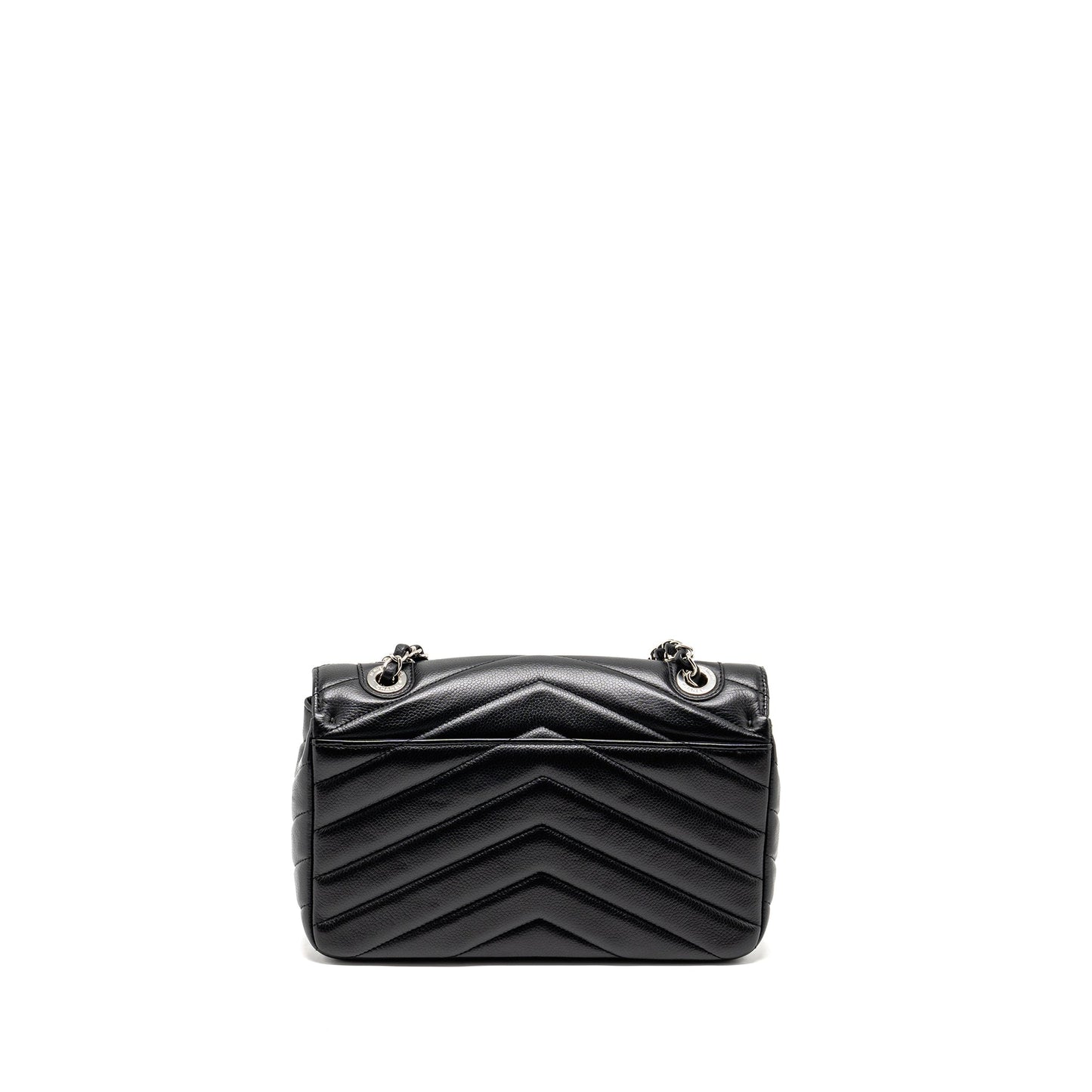 Chanel Envelop Flap Bag Chevron Caviar Black