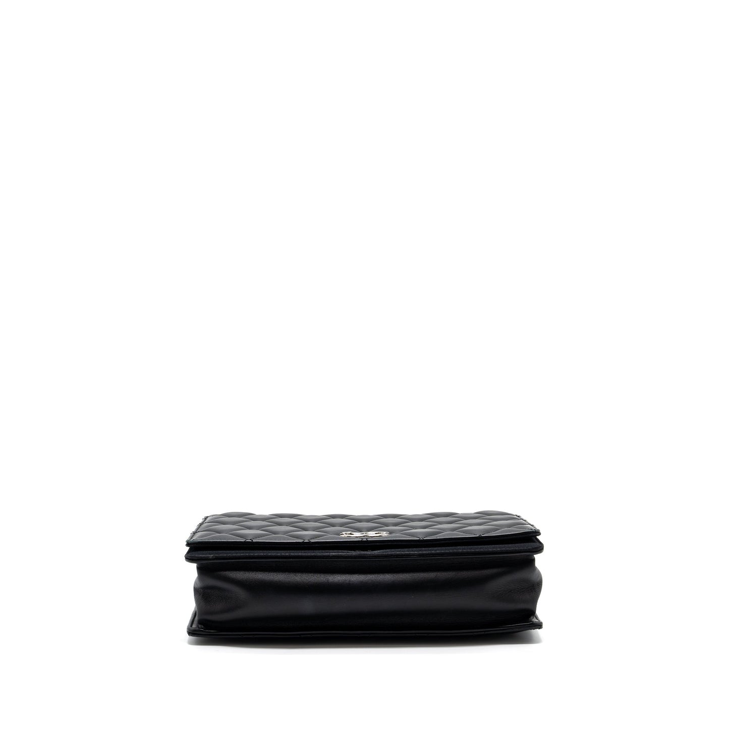 Chanel Quilted Flap Bag Calfskin Black Ruthenium Hardware