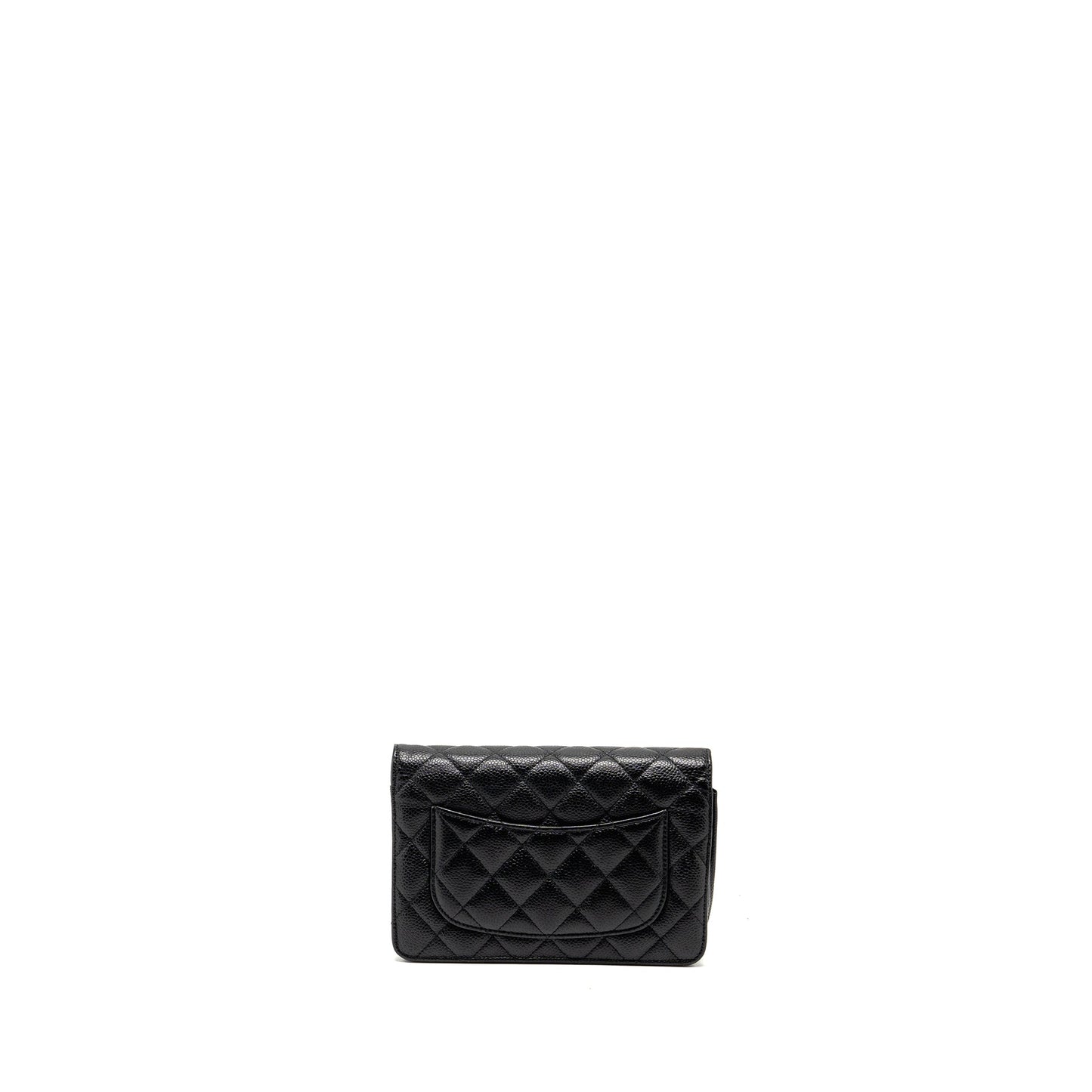 Chanel Classic wallet on chain caviar Black