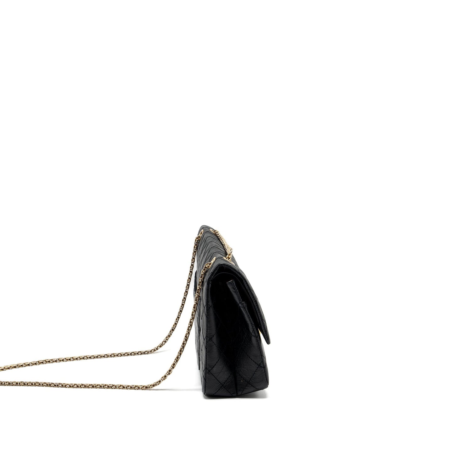 Chanel Large 2.55 Reissue Double Flap Bag Aged Calfskin Black