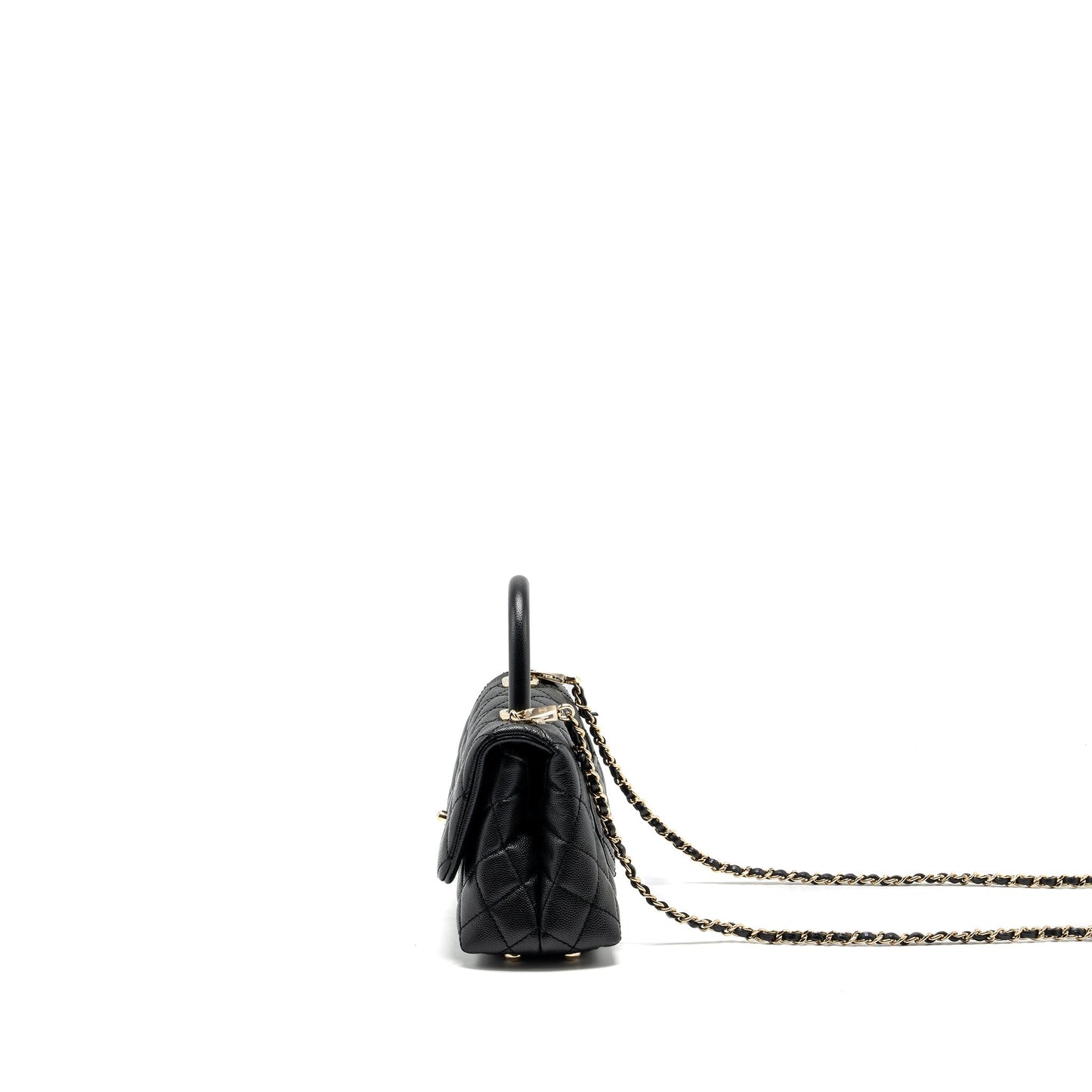 Chanel mini coco handle Caviar black L