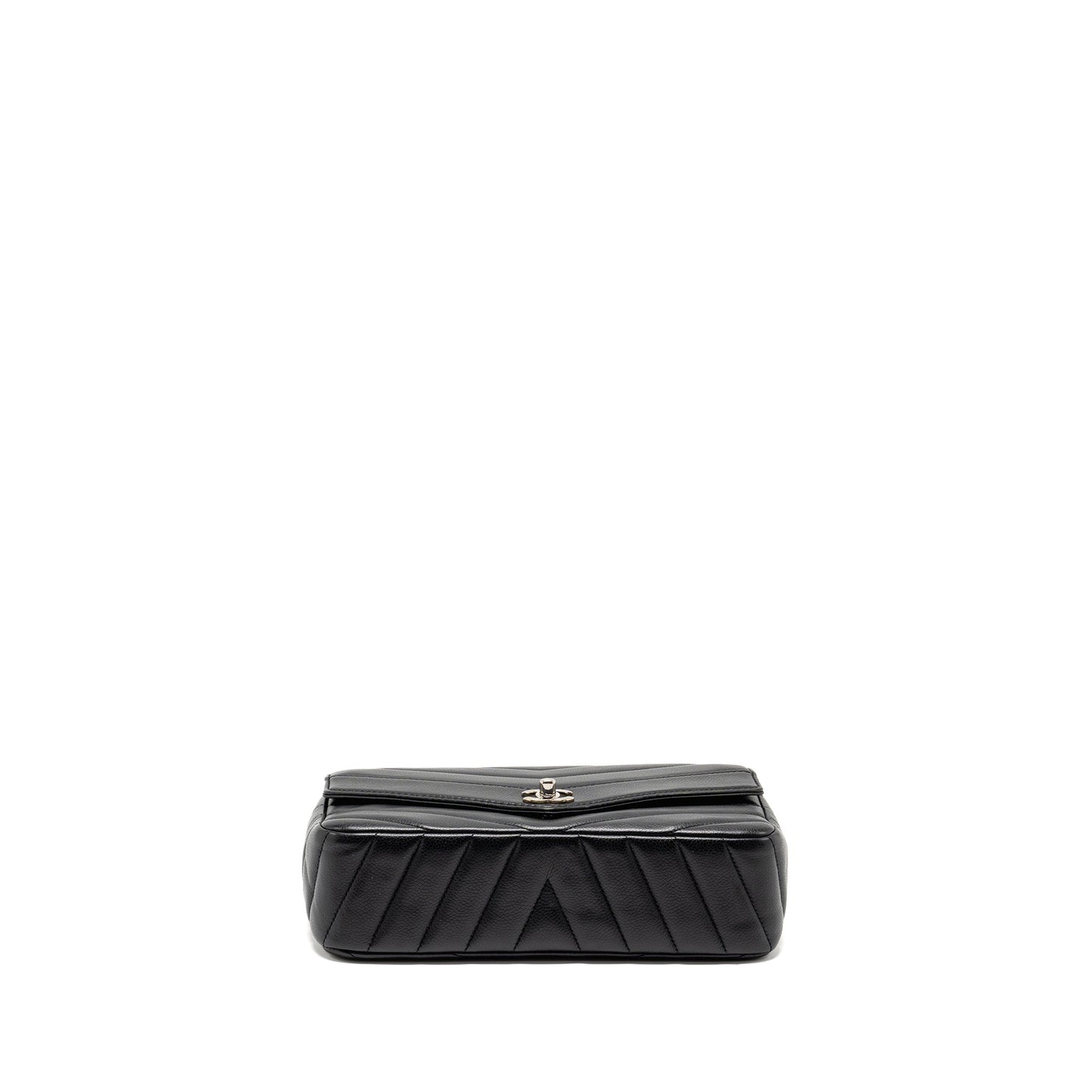 Chanel Envelop Flap Bag Chevron Caviar Black