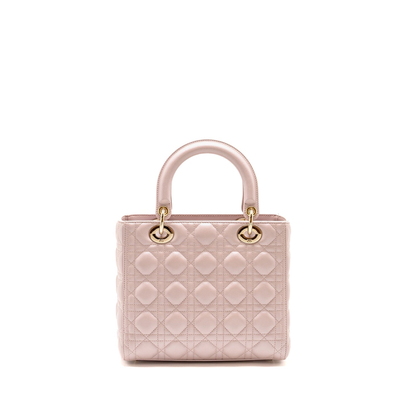 Dior Medium Lady Dior Lambskin Iridescent Pink