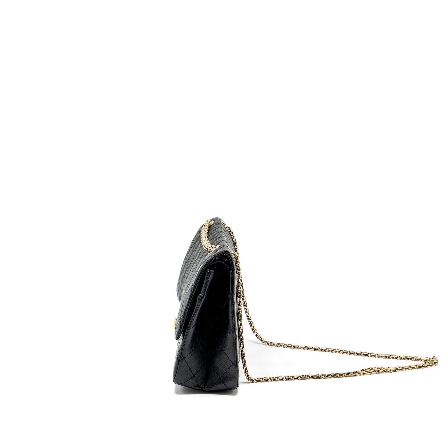 Chanel Large 2.55 Reissue Double Flap Bag Aged Calfskin Black