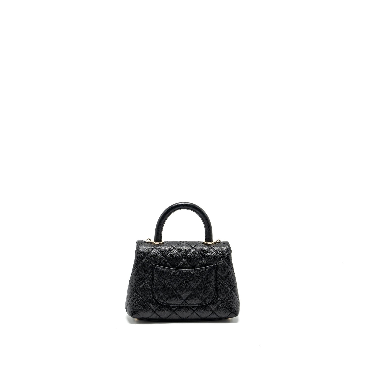 Chanel mini coco handle Caviar black L