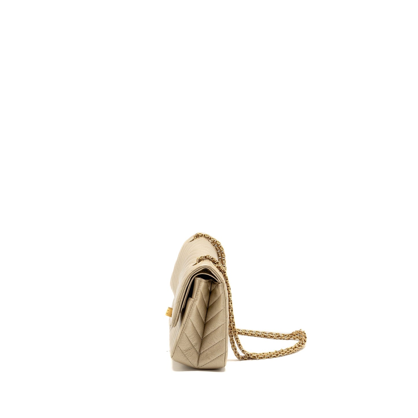 Chanel Small 2.55 Reissue Chevron Flap Bag Calfskin Gold