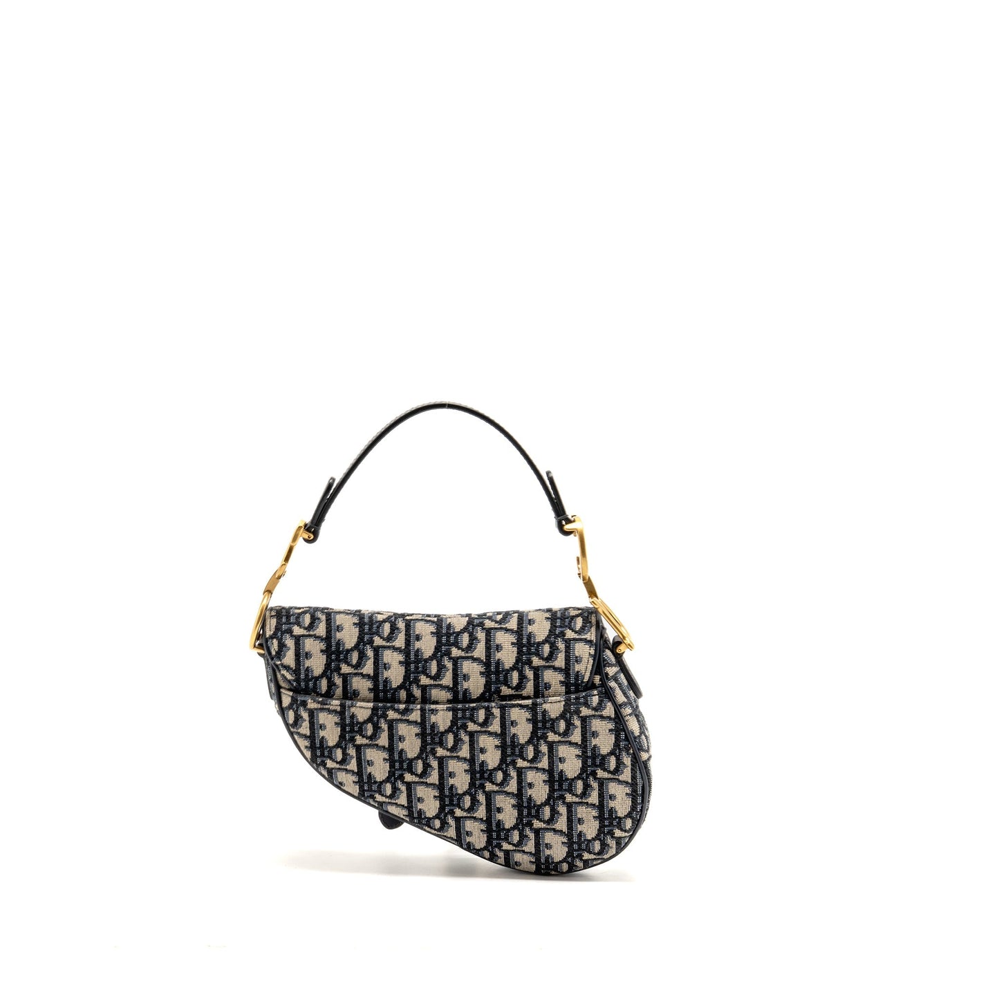 Dior Mini Saddle Purse Blue Oblique Jacquard Canvas