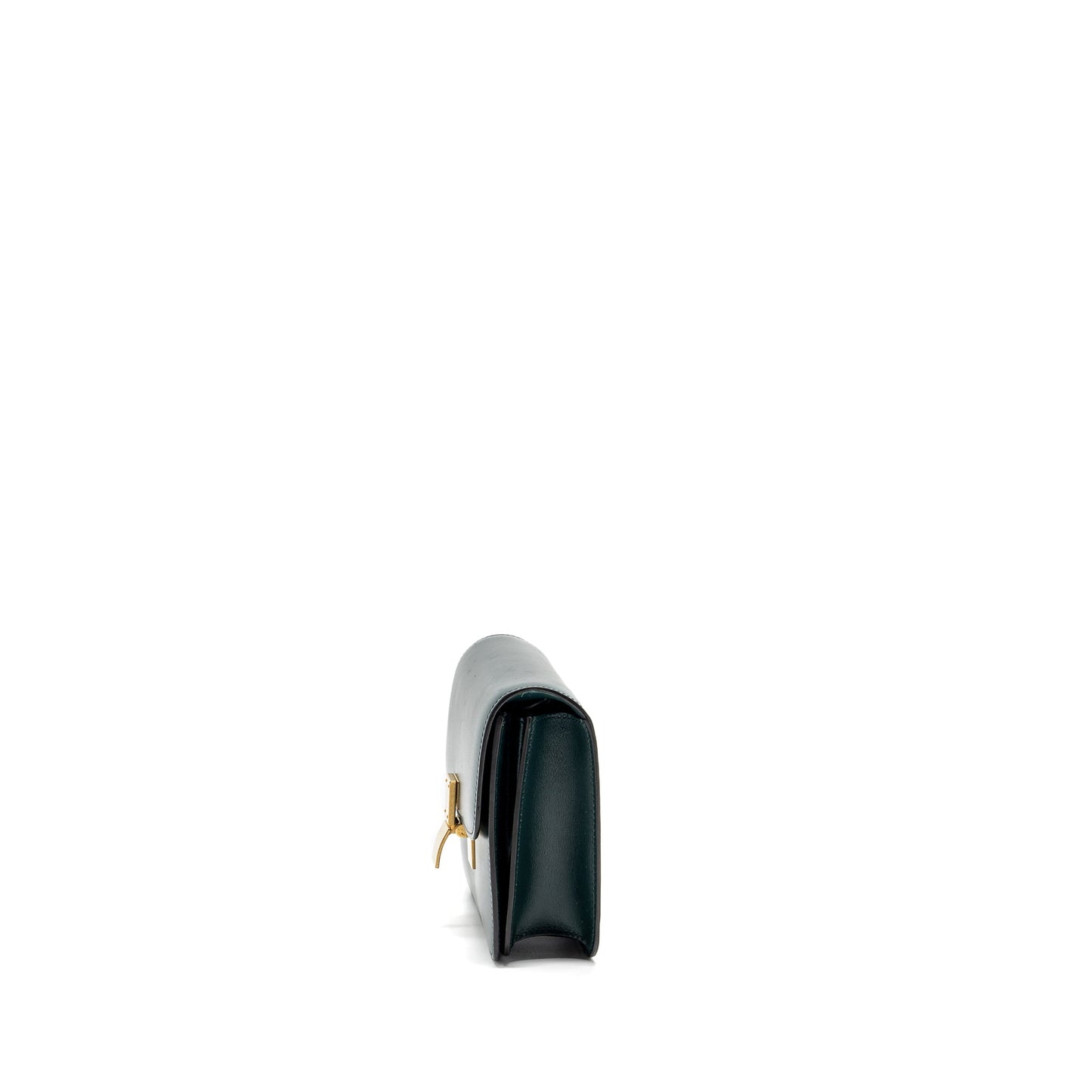Celine Teen classic box Purse calfskin dark green