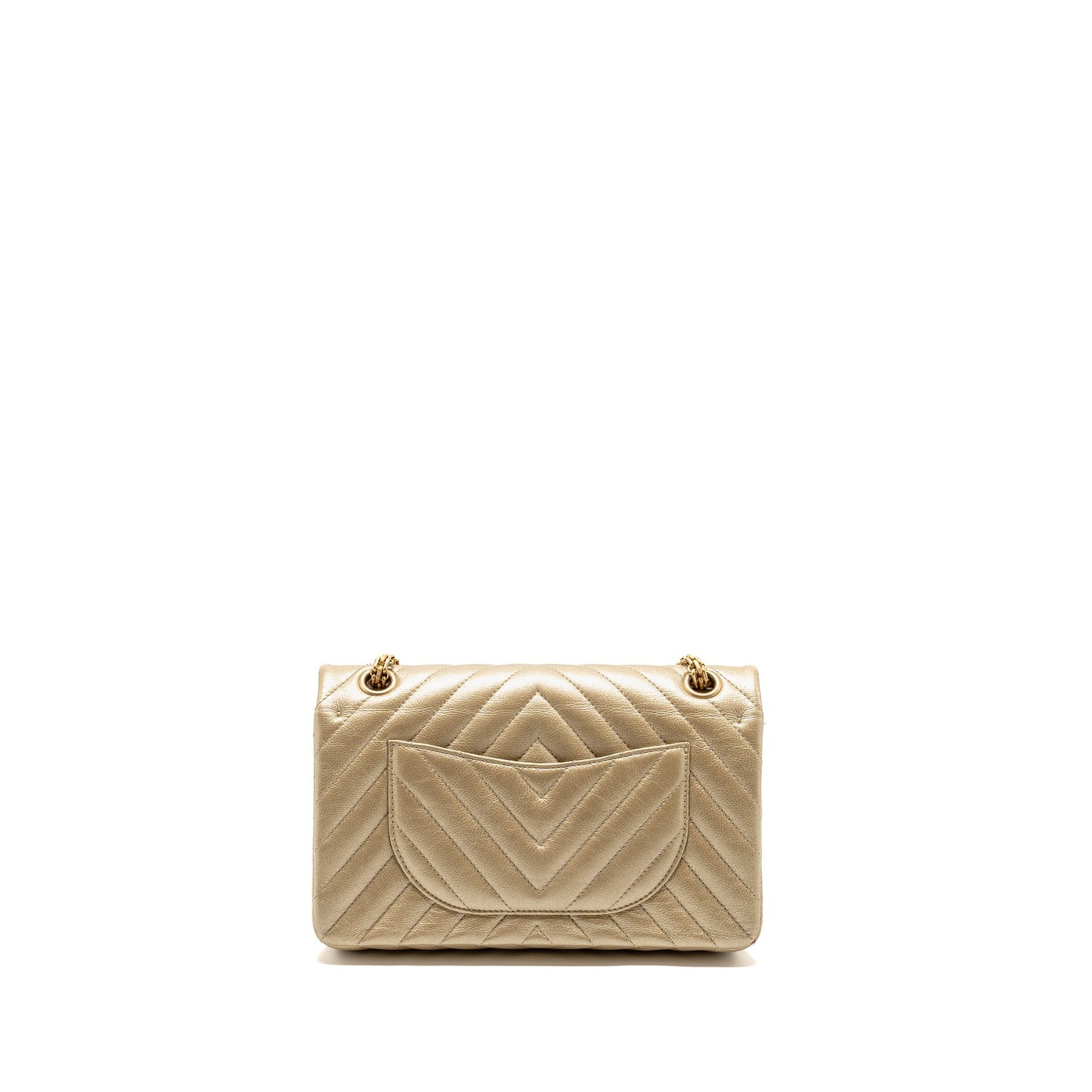 Chanel Small 2.55 Reissue Chevron Flap Bag Calfskin Gold