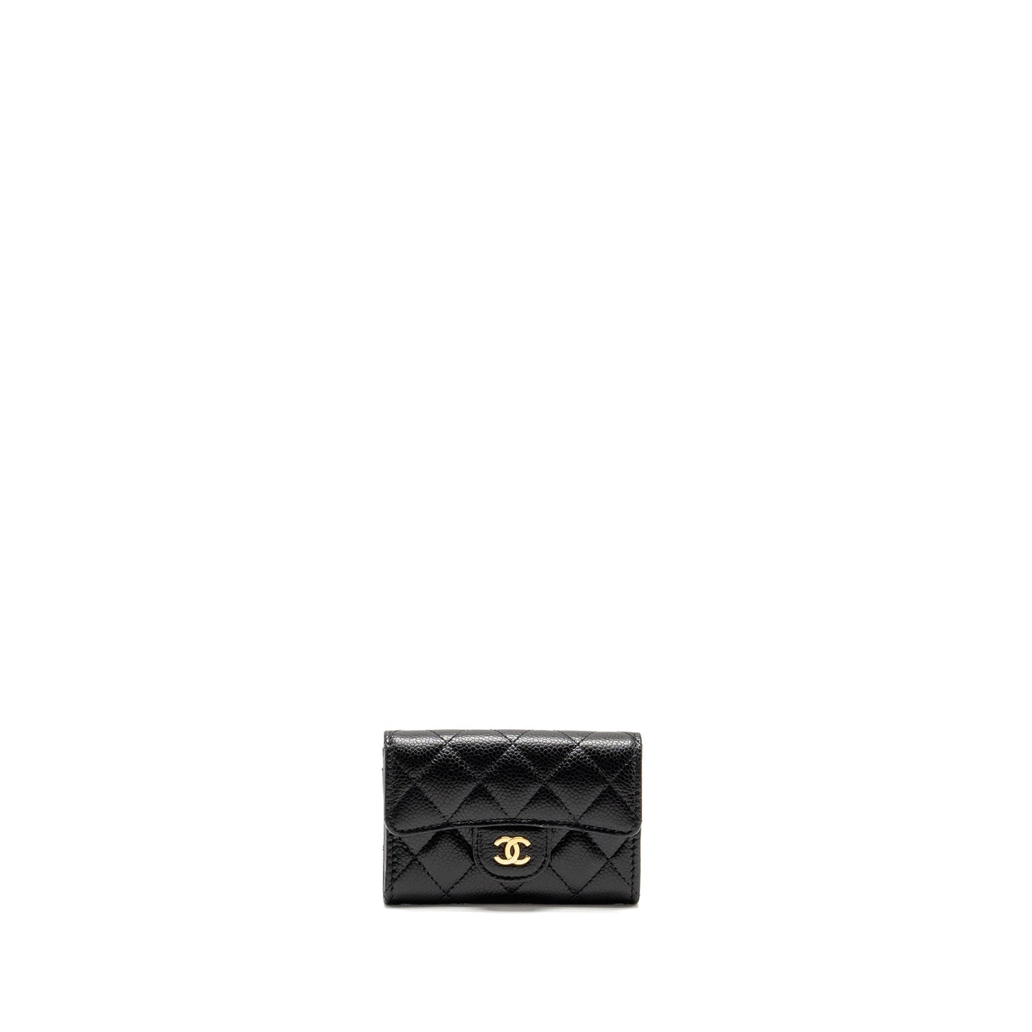 CHANEL Classic Flap Card Holder Caviar Black