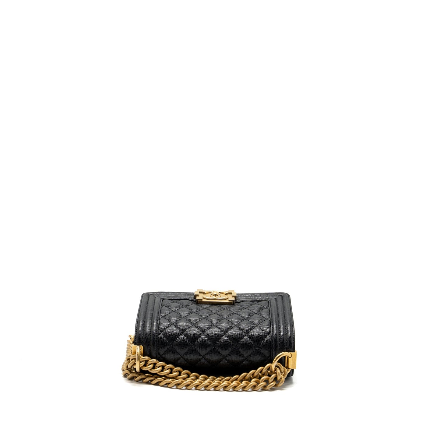 Chanel Small Boy Bag Caviar Black  (Microchip)