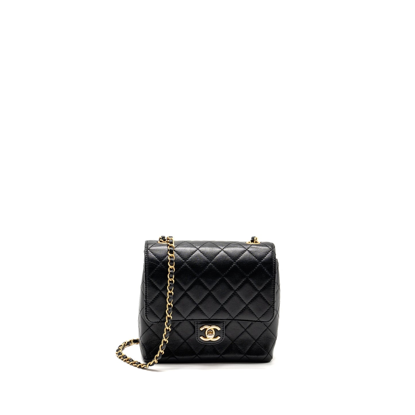 Chanel Retro Classic New Square Large Flap Bag Goatskin Black  (Microchip)