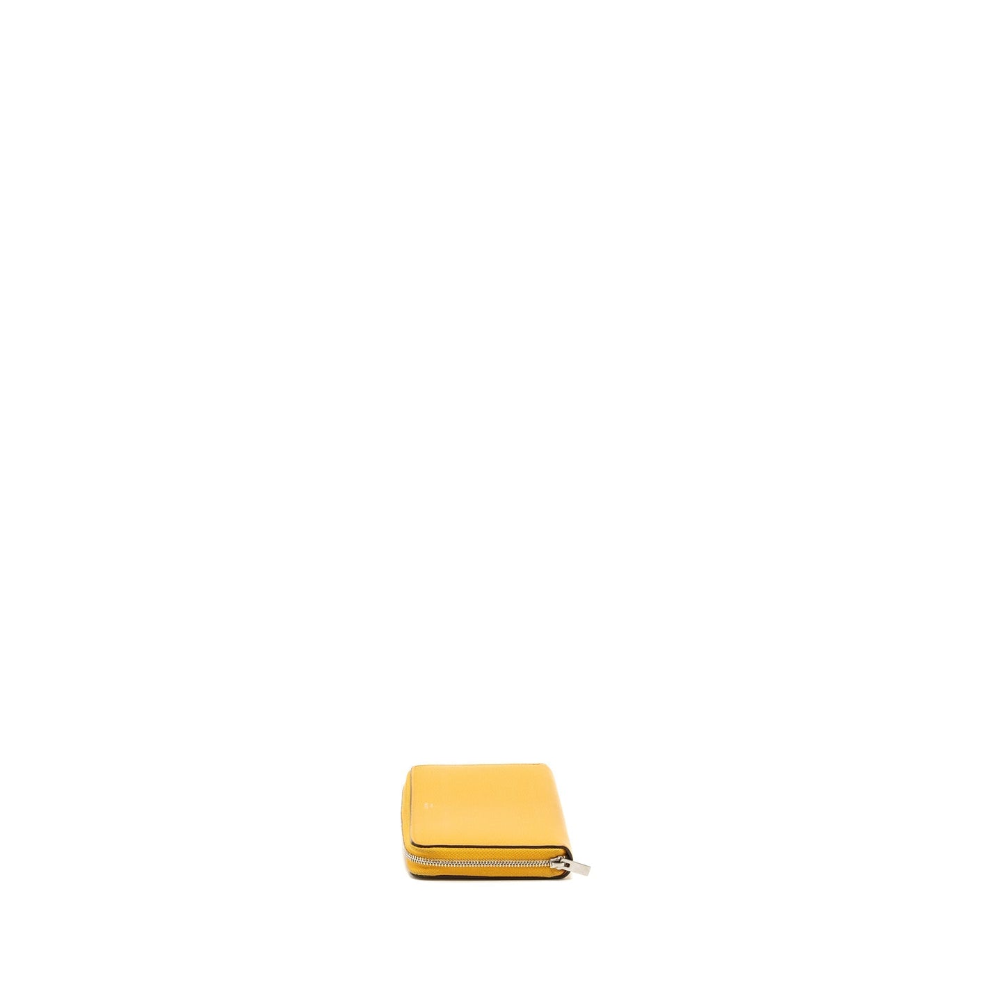 Luxury CELINE zip long wallet calfskin yellow