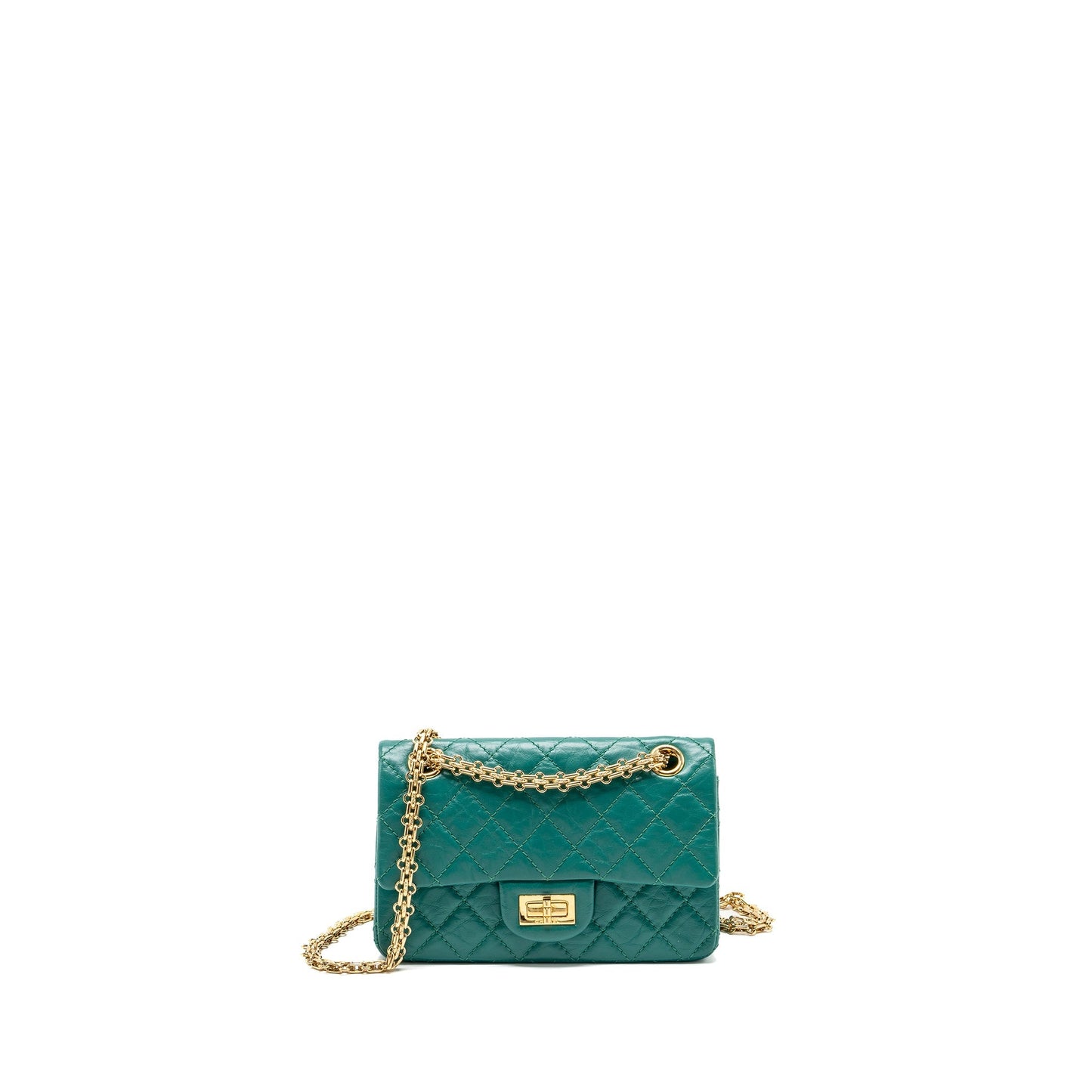Chanel Mini 2.55 Reissue Flap Bag Calfskin Green