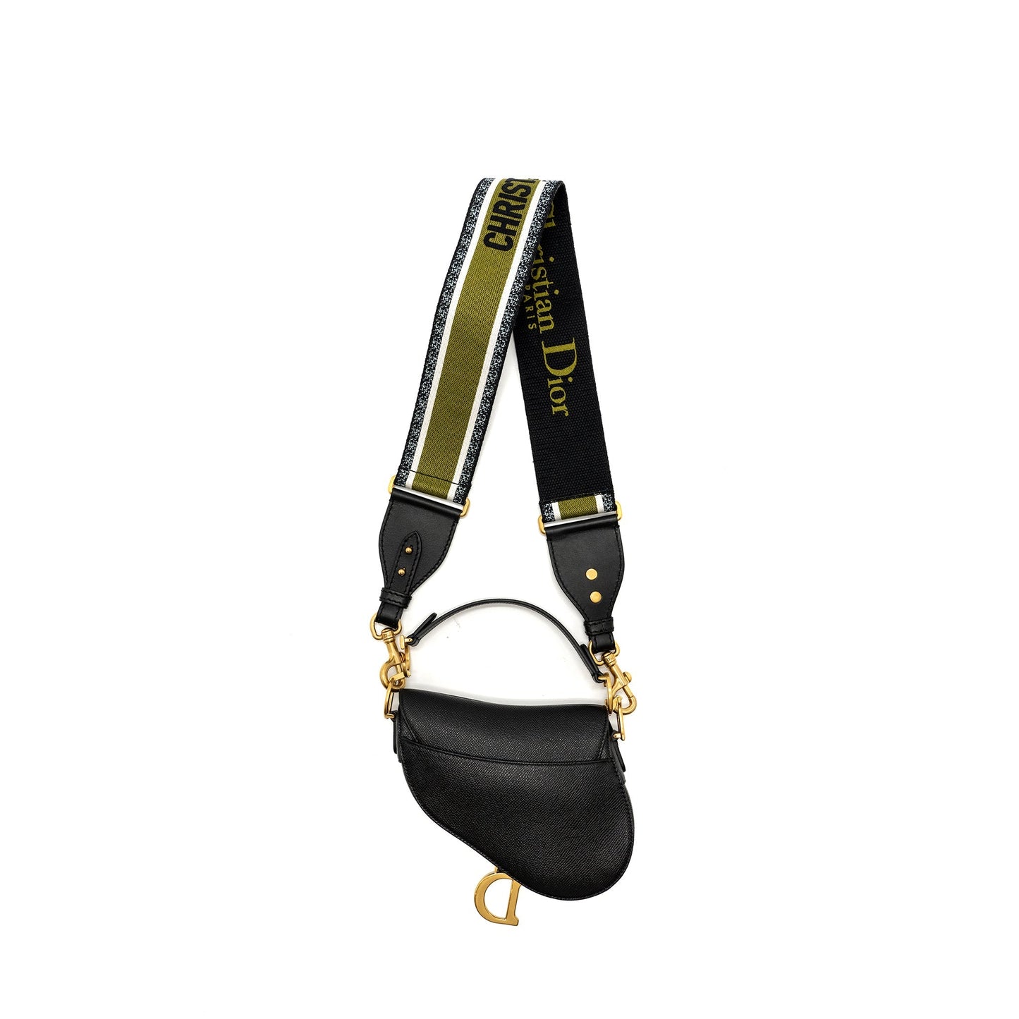 Dior Mini Saddle Purse Calfskin Black