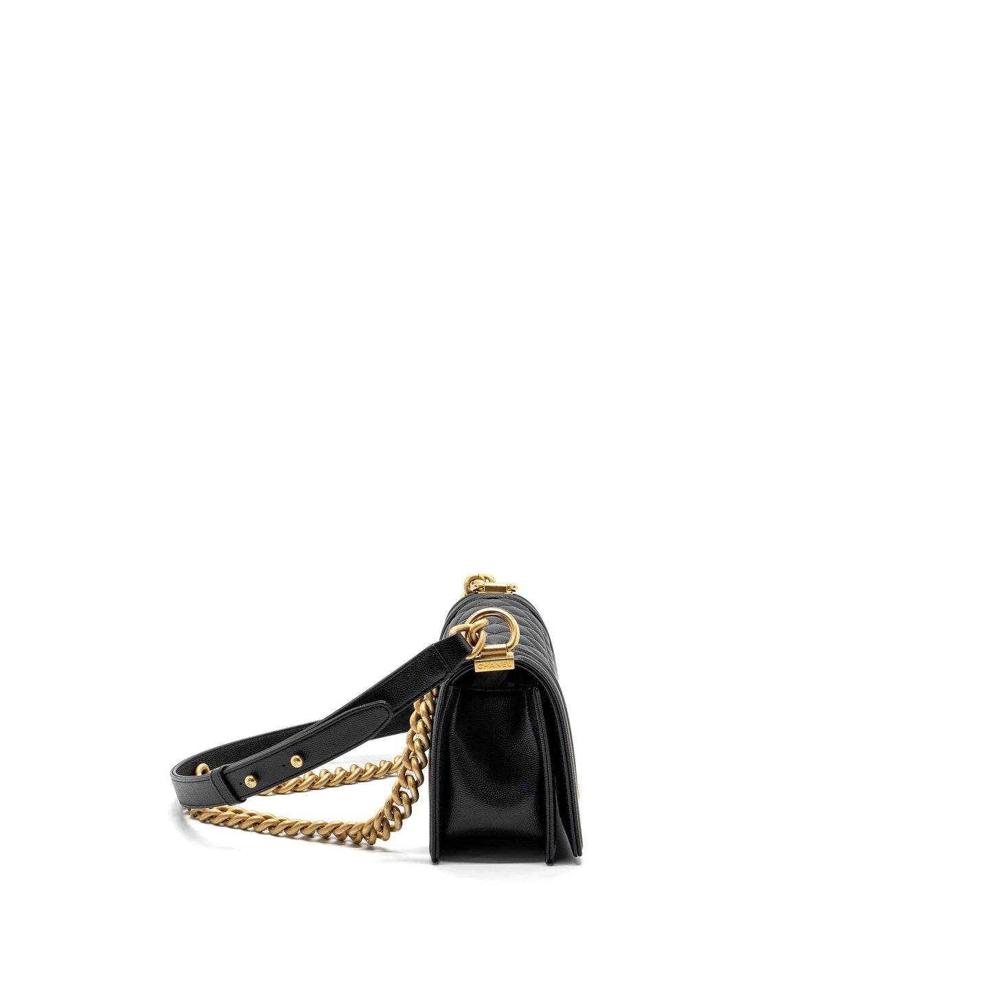 Chanel Small Boy Bag Caviar Black  (Microchip)