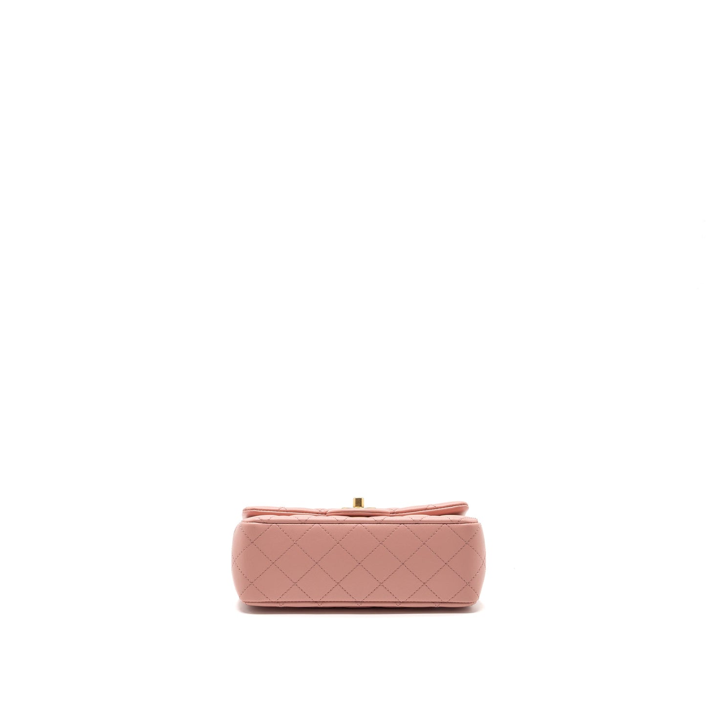 Chanel Pearl Crush mini Rectangular flap bag lambskin pink  (Microchip)