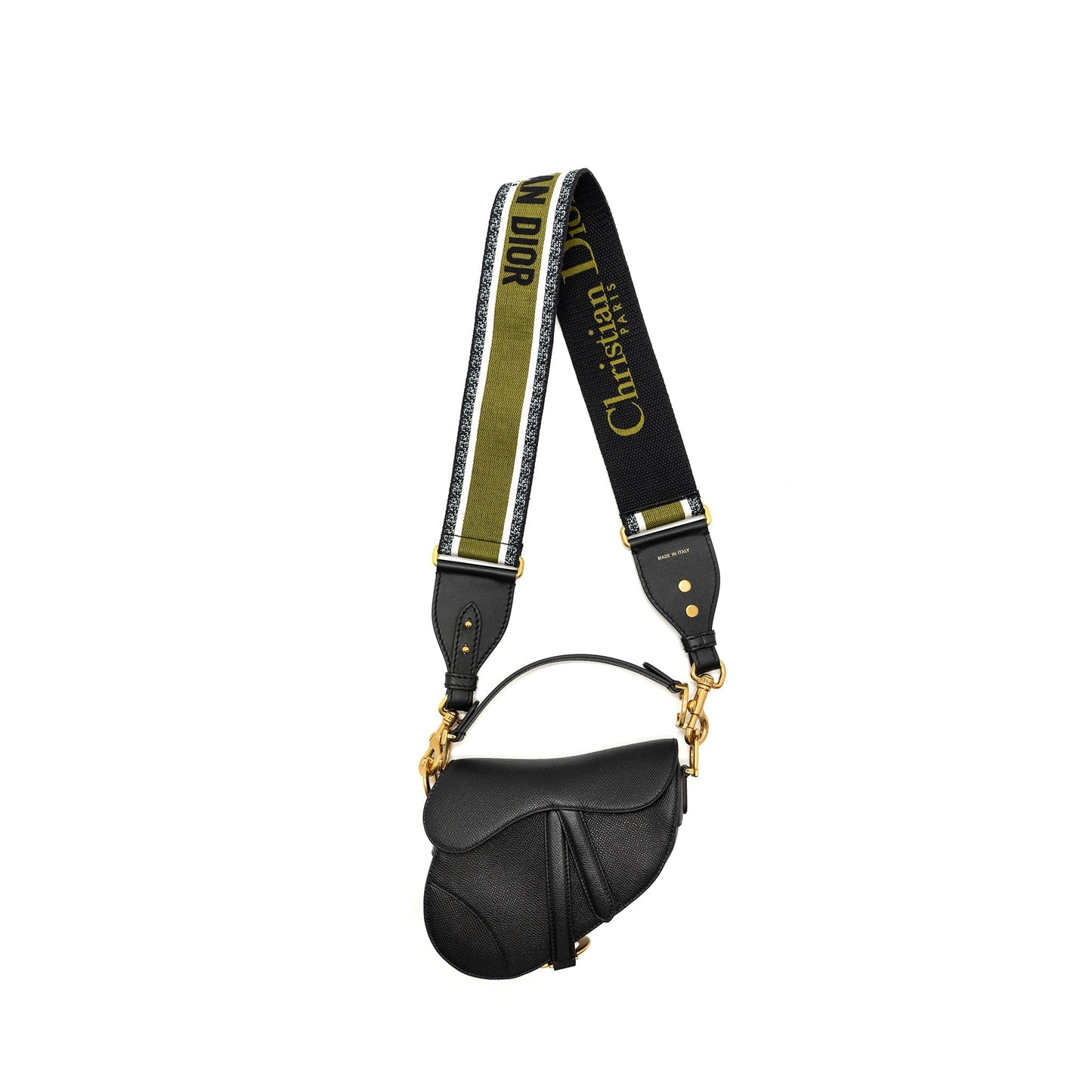Dior Mini Saddle Purse Calfskin Black