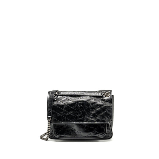 Saint Laurent/ Medium Niki Calfskin Black