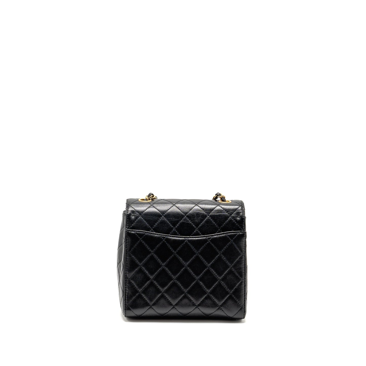 Chanel Retro Classic New Square Large Flap Bag Goatskin Black  (Microchip)