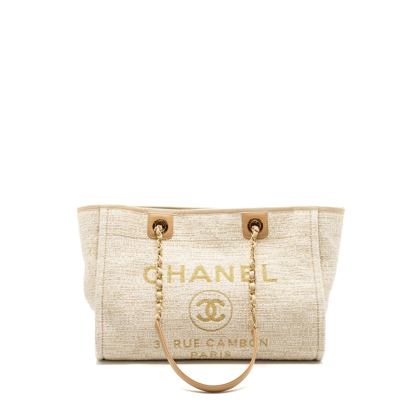 Chanel Deauville bag canvas/ leather Light Beige