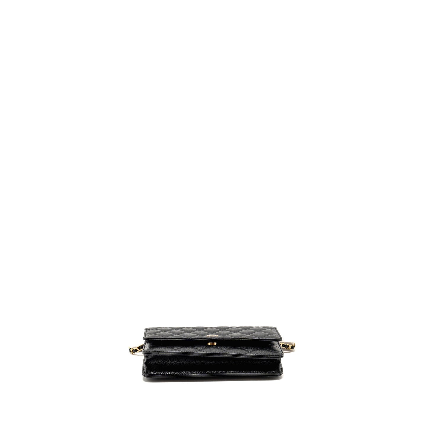 Chanel Classic Wallet on chain caviar black  (microchip)