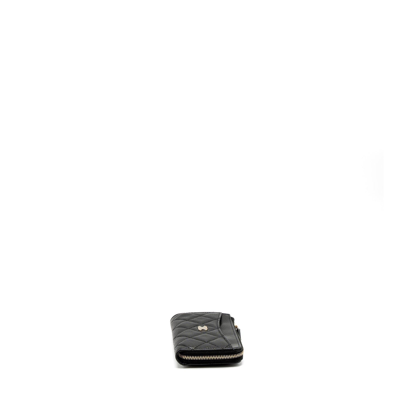 Chanel L Zip Wallet Caviar Black L (Microchip)