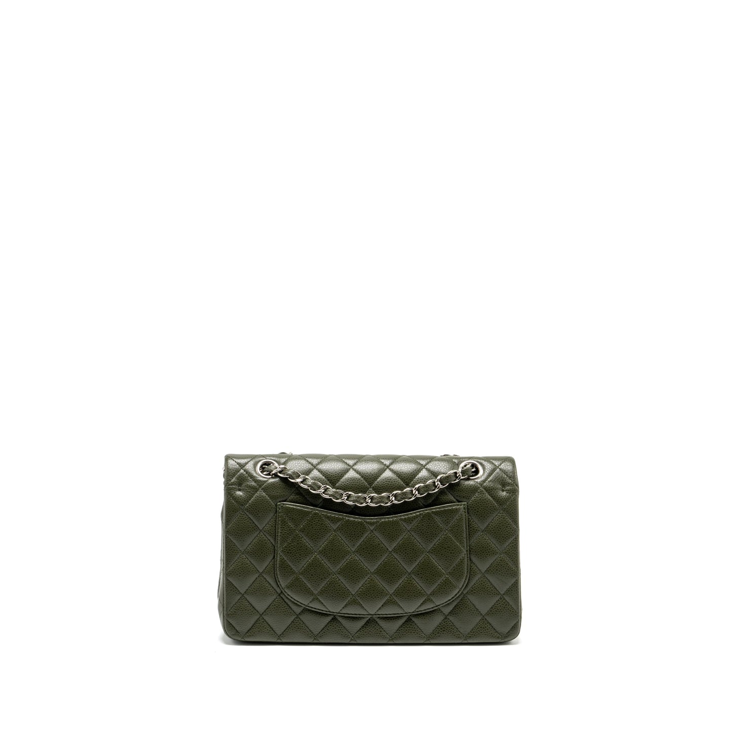 Chanel Medium Classic Double Flap Bag Caviar Olive Green