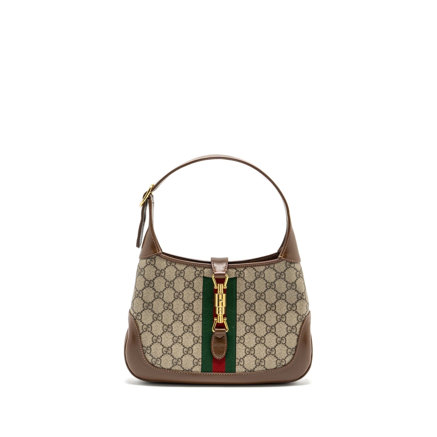 Gucci jackie 1961 small shoulder bag GG supreme Canvas /Calfskin Brown/multicolour