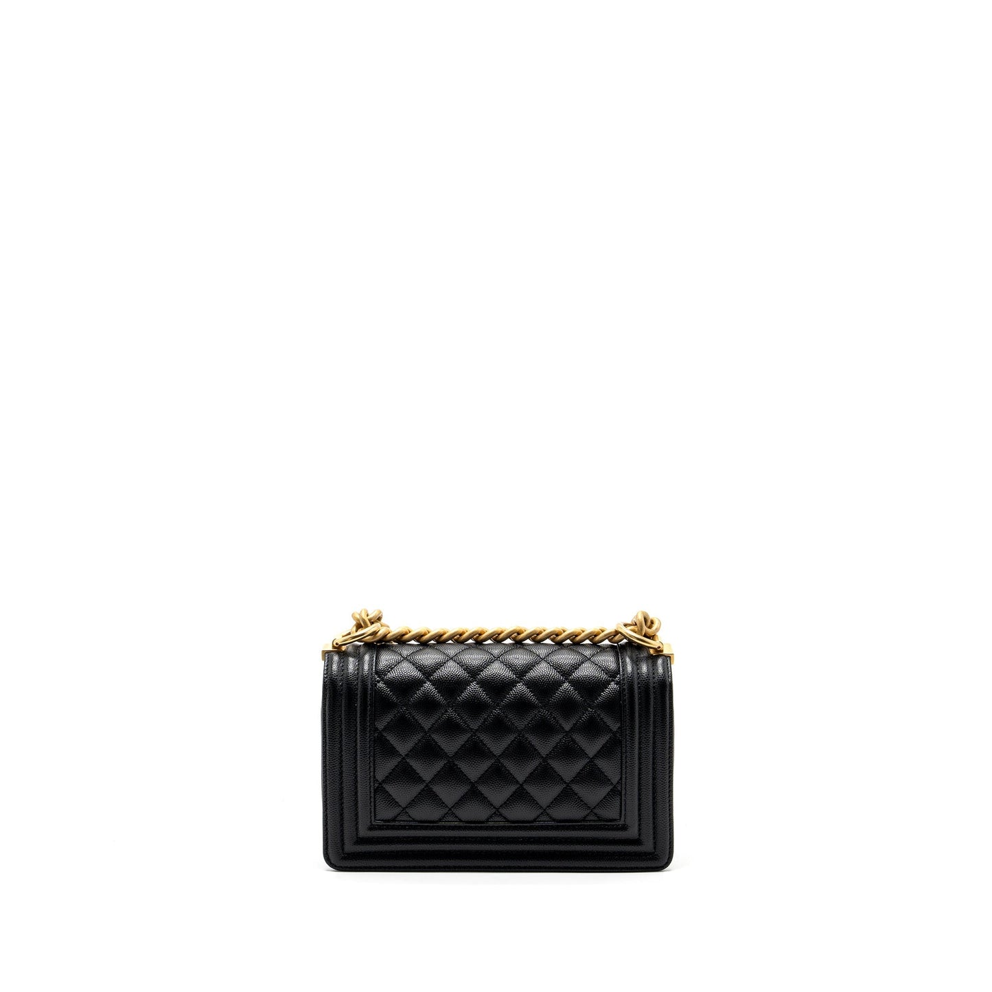 Chanel Small Boy Bag Caviar Black  (Microchip)