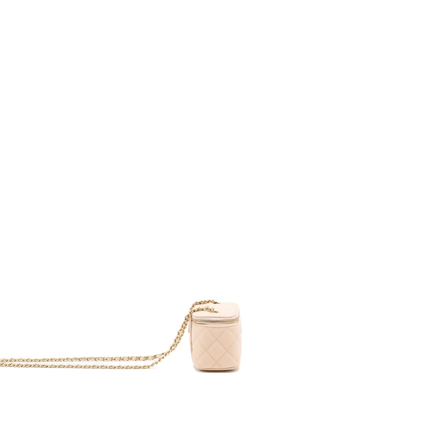 Chanel Mini Vanity Case Caviar Light Beige L
