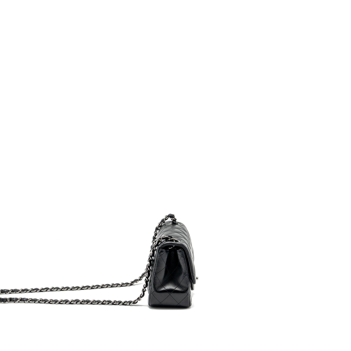 Chanel mini square Flap bag lambskin black