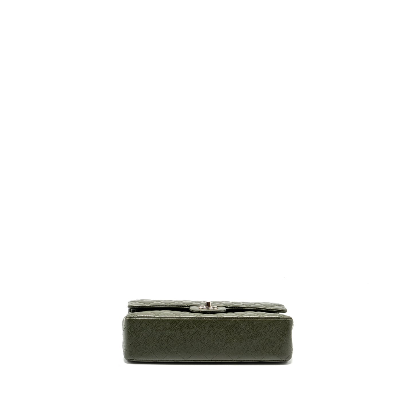 Chanel Medium Classic Double Flap Bag Caviar Olive Green