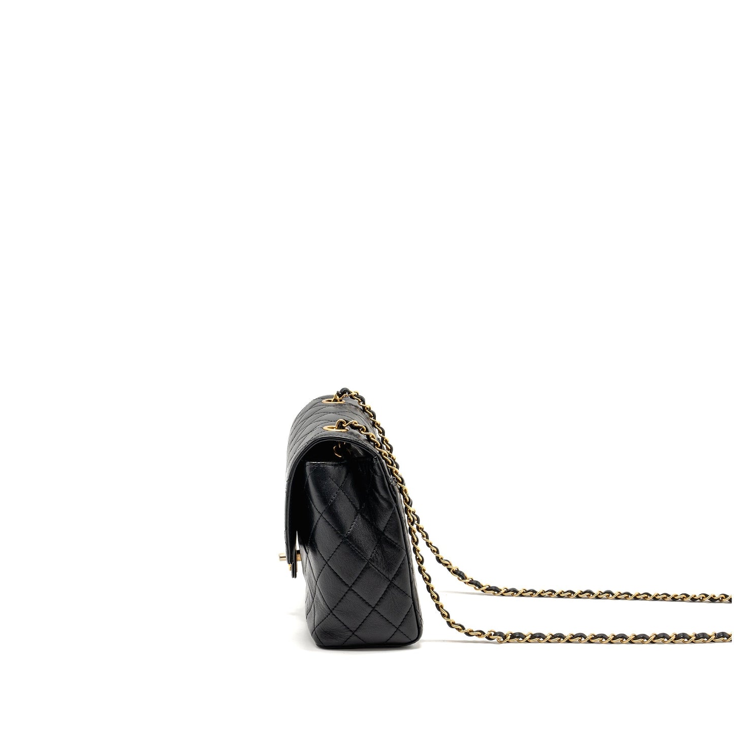 Chanel Retro Classic New Square Large Flap Bag Goatskin Black  (Microchip)