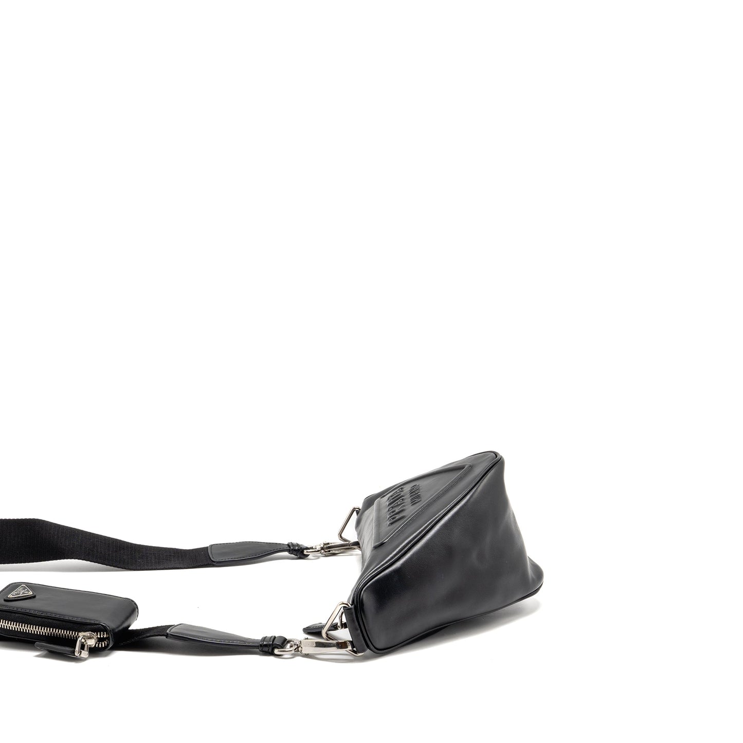 Prada triangle Mini Purse leather black
