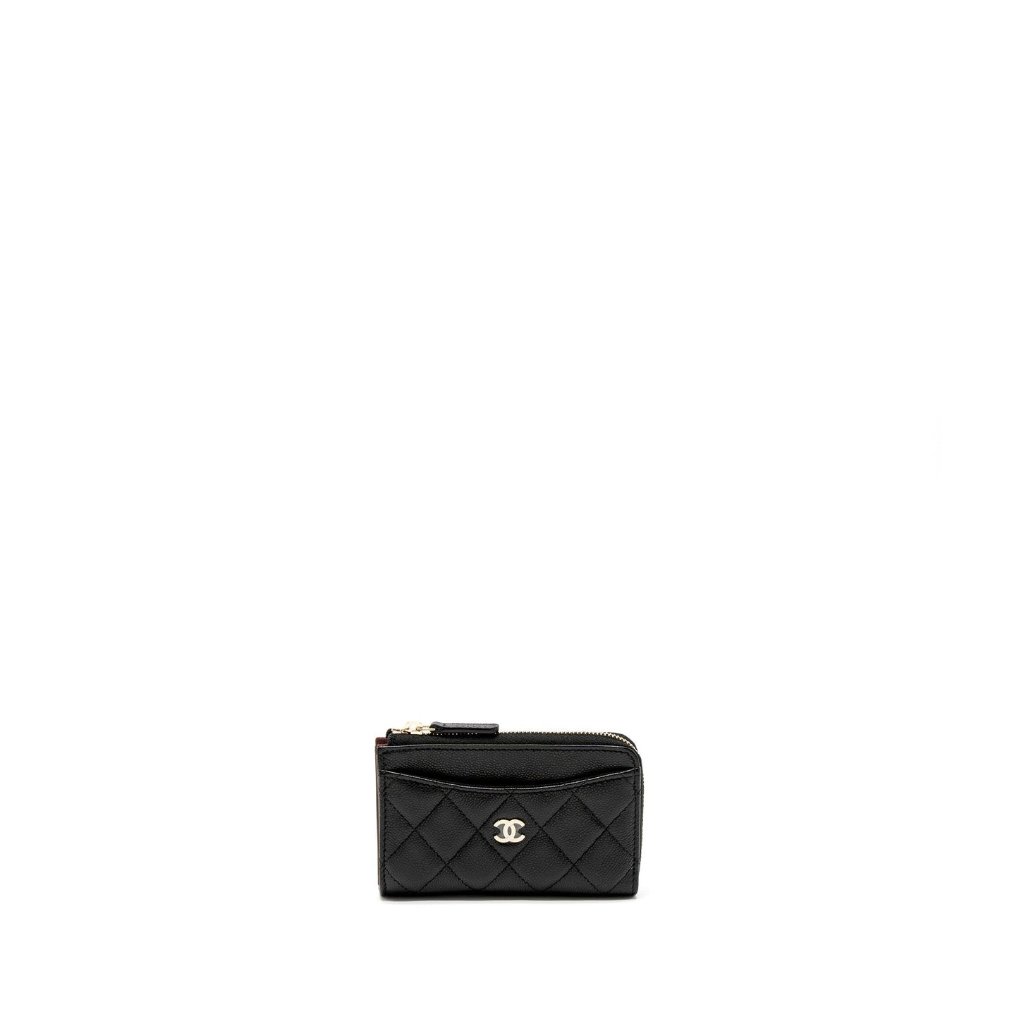 Chanel L Zip Wallet Caviar Black L (Microchip)