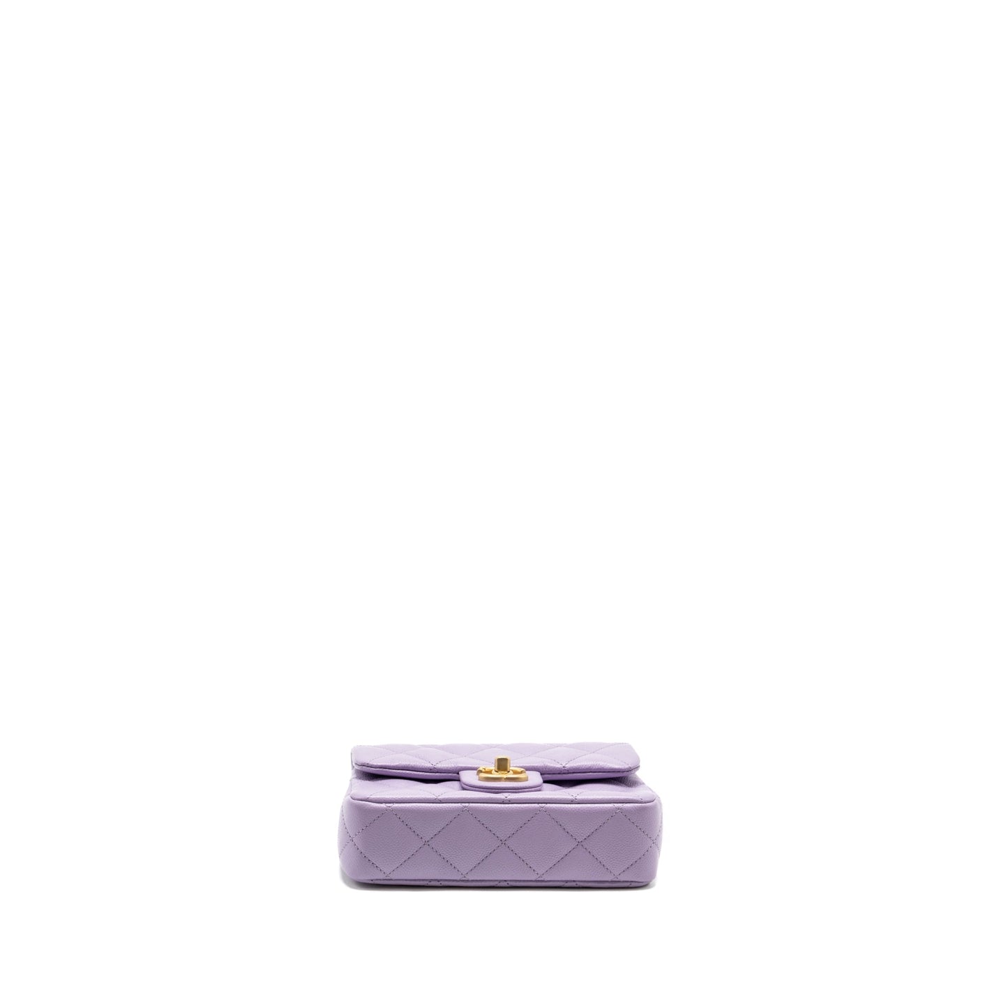 Chanel 24p Coco Love Mini Flap Bag Adjustable Chains Caviar Light Purple  (Microchip)