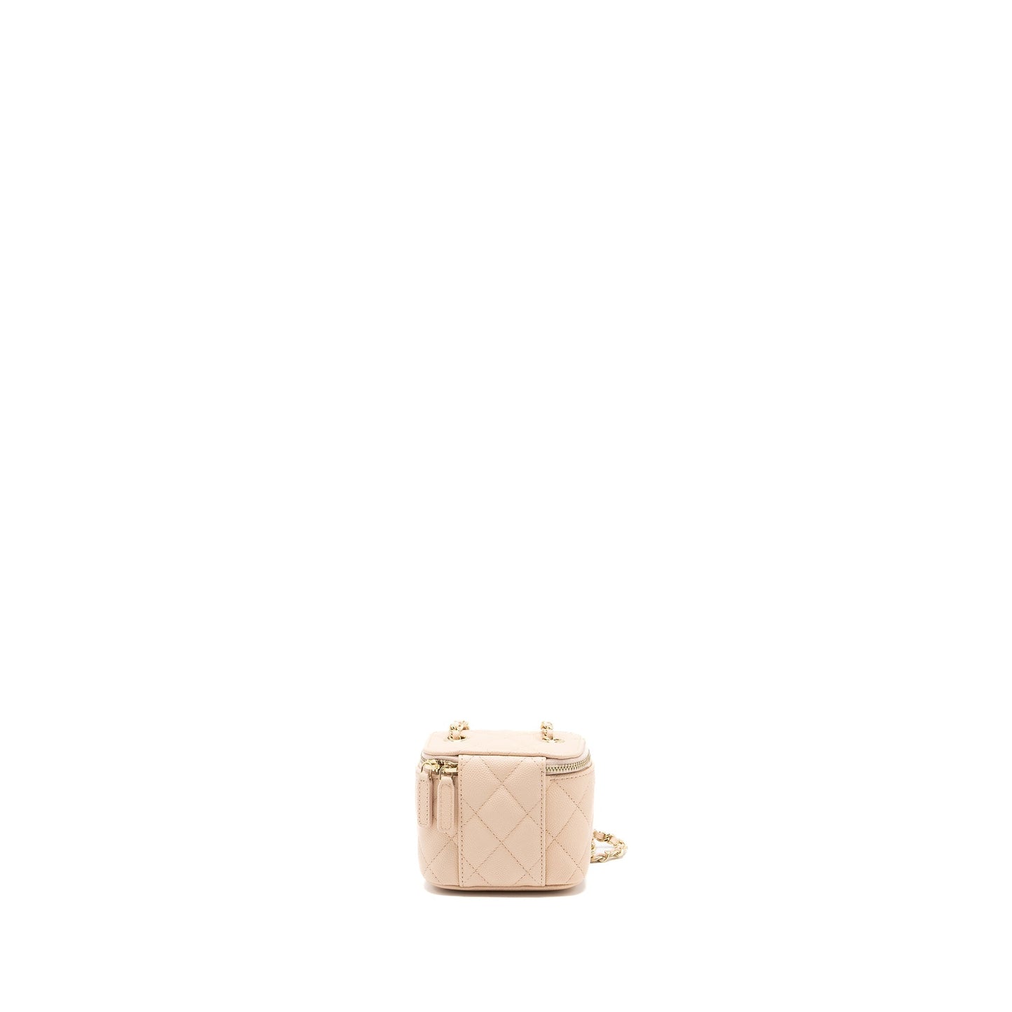 Chanel Mini Vanity Case Caviar Light Beige L