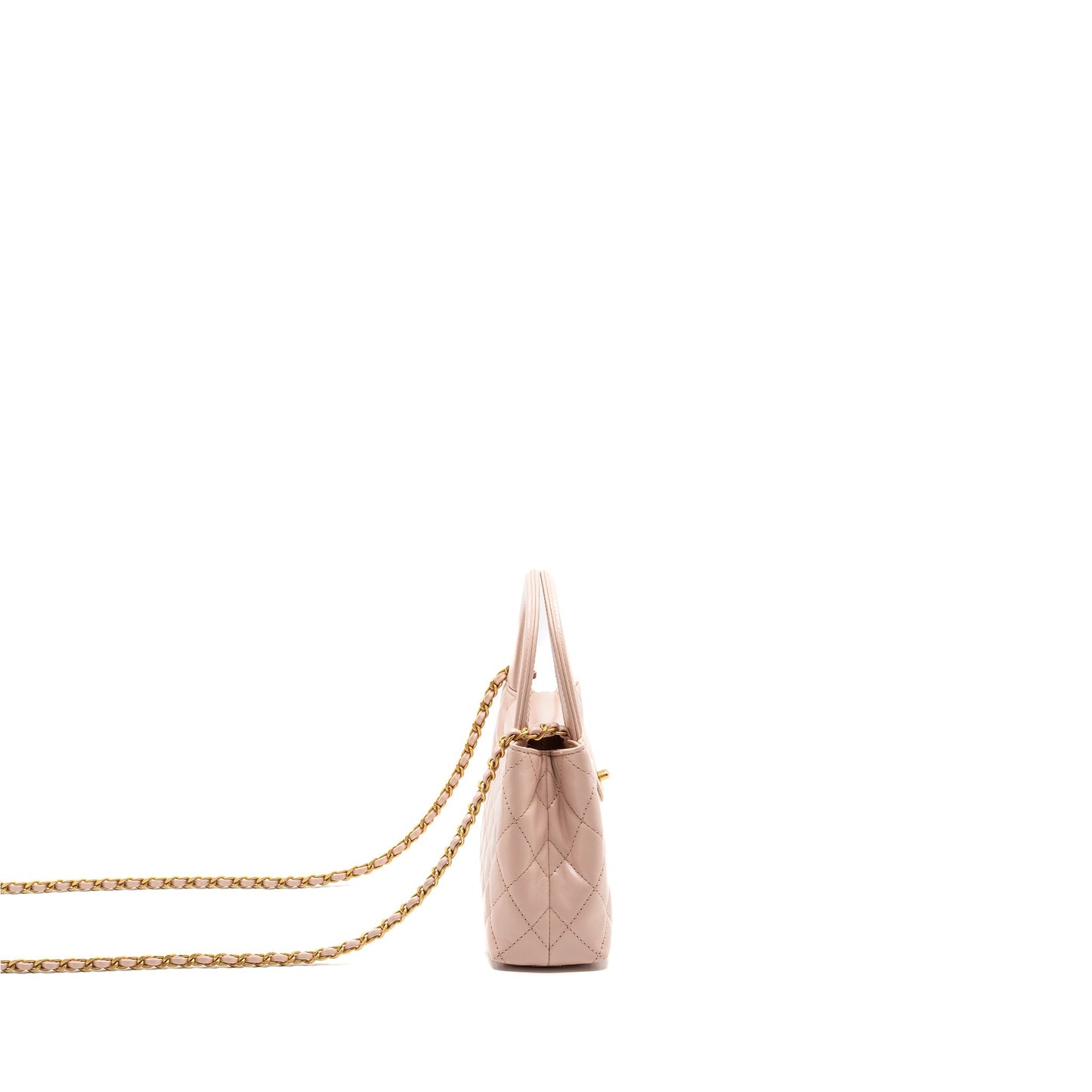 Chanel 23k mini shopping tote / kelly bag calfskin pink  (Microchip)