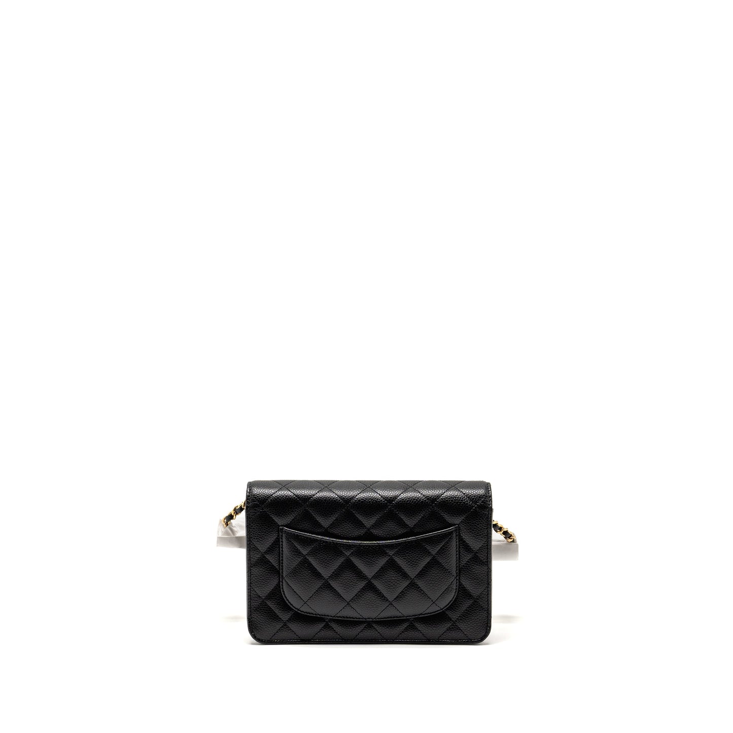 Chanel Classic Wallet on chain caviar black  (microchip)
