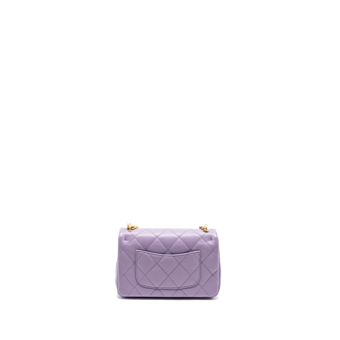 Chanel 24p Coco Love Mini Flap Bag Adjustable Chains Caviar Light Purple  (Microchip)