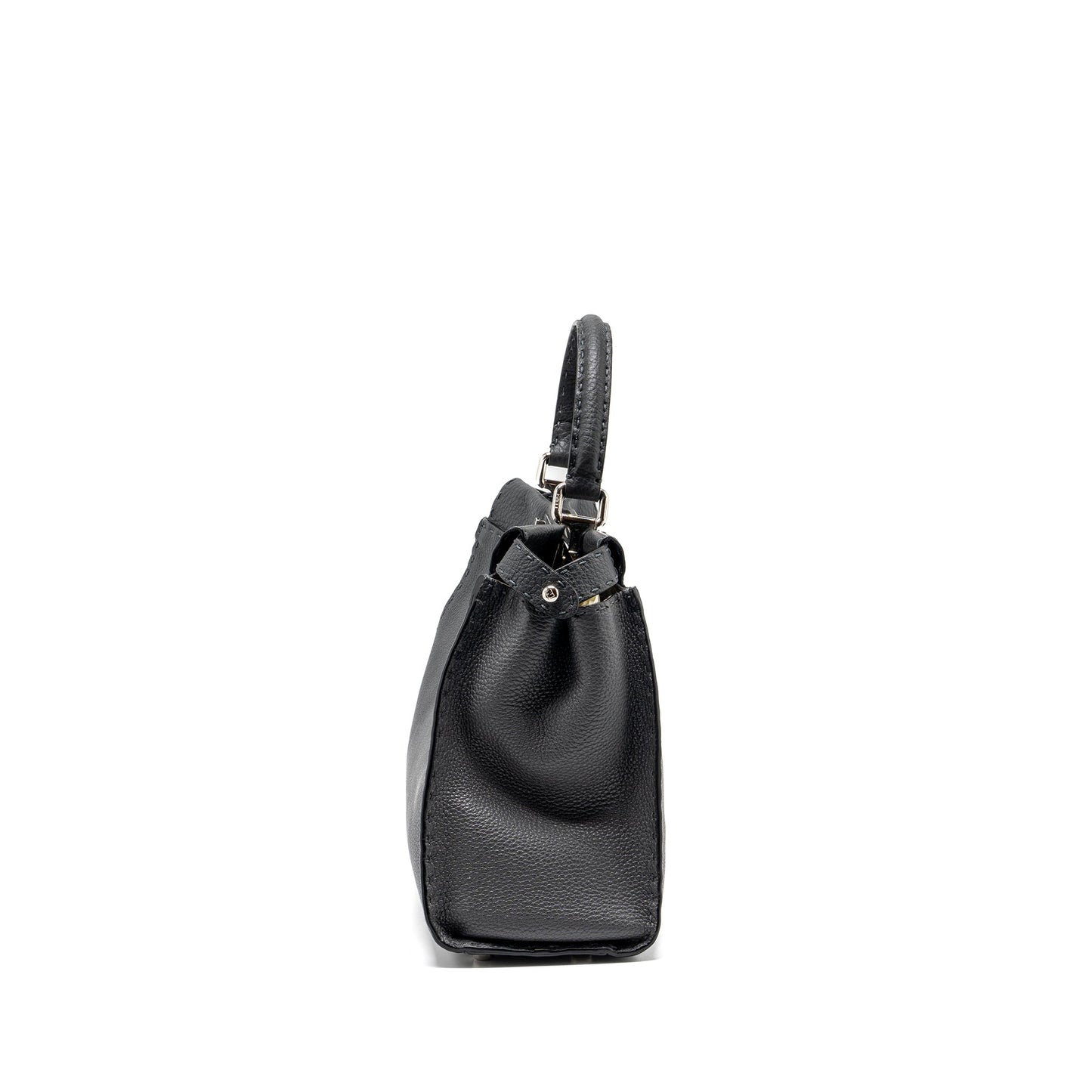 Fendi Medium Peekaboo Purse Selleria Leather Black