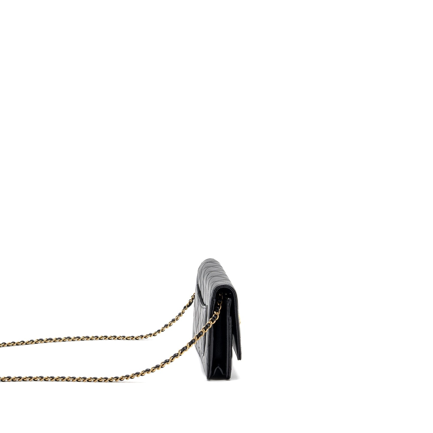 Chanel Classic Wallet On Chain With Charms Lambskin Black