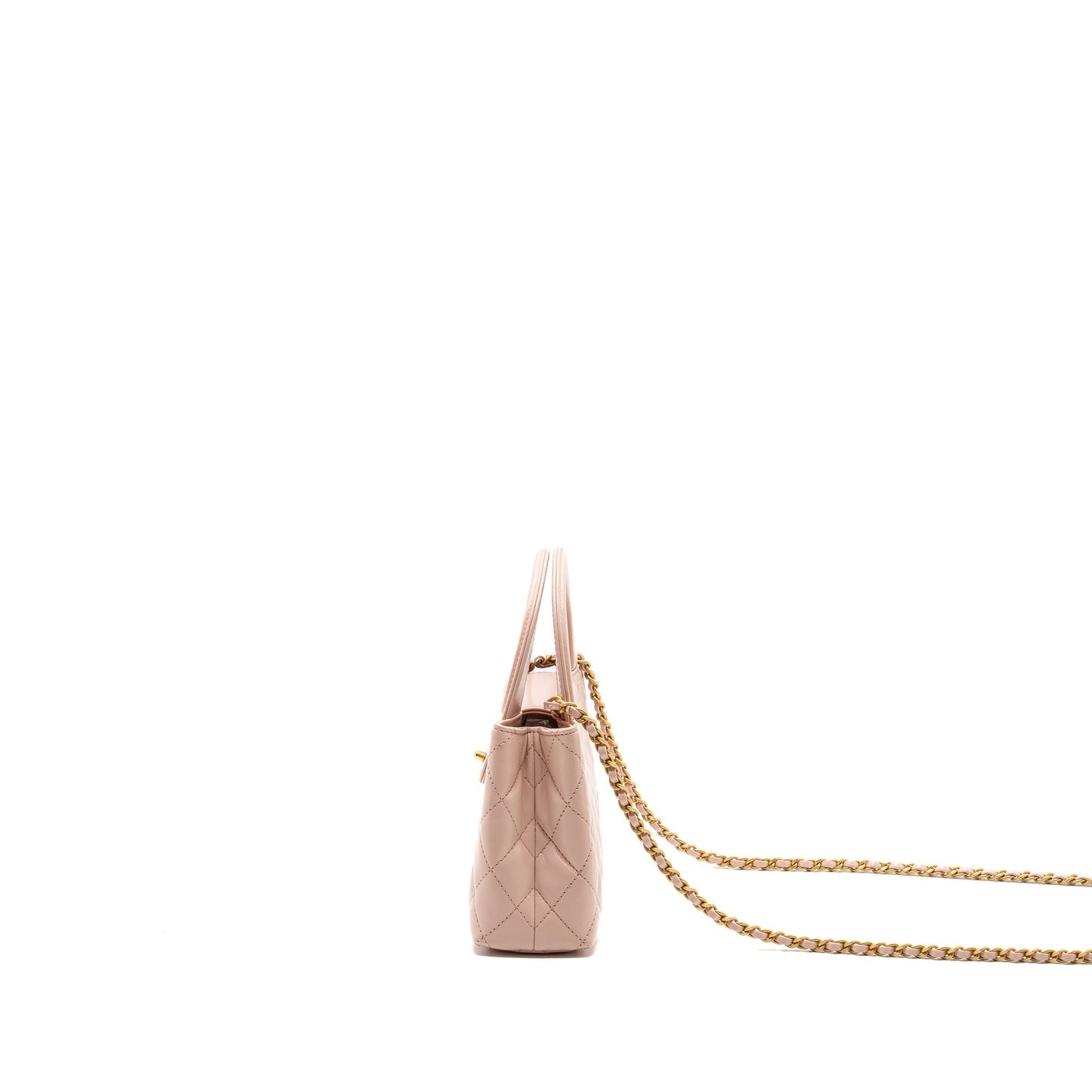 Chanel 23k mini shopping tote / kelly bag calfskin pink  (Microchip)