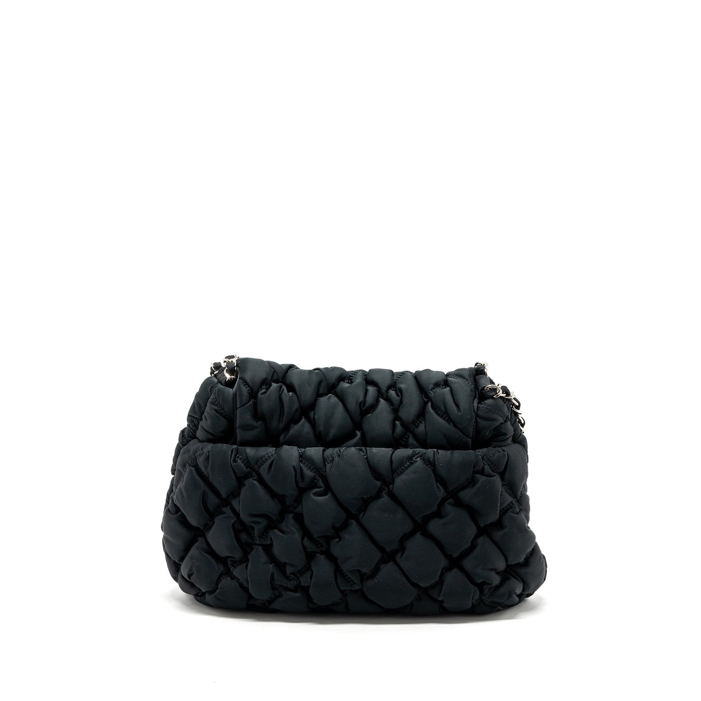 Chanel quilted flap shoulder bag nylon black