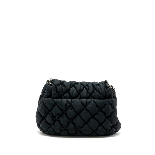 Chanel quilted flap shoulder bag nylon black